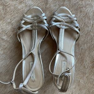 Massimo Dutti Gold heels